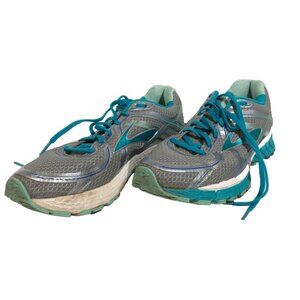 Brooks Adrenaline GTS 16 Gray Teal Running Walking Shoes Womens Size 13B